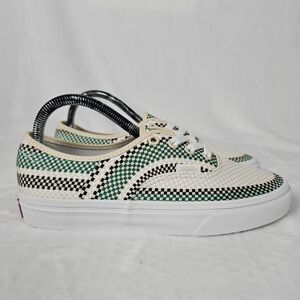 Vans Authentic Tileboard M Size 6 W 7.5 White Green Black Skater Shoes New